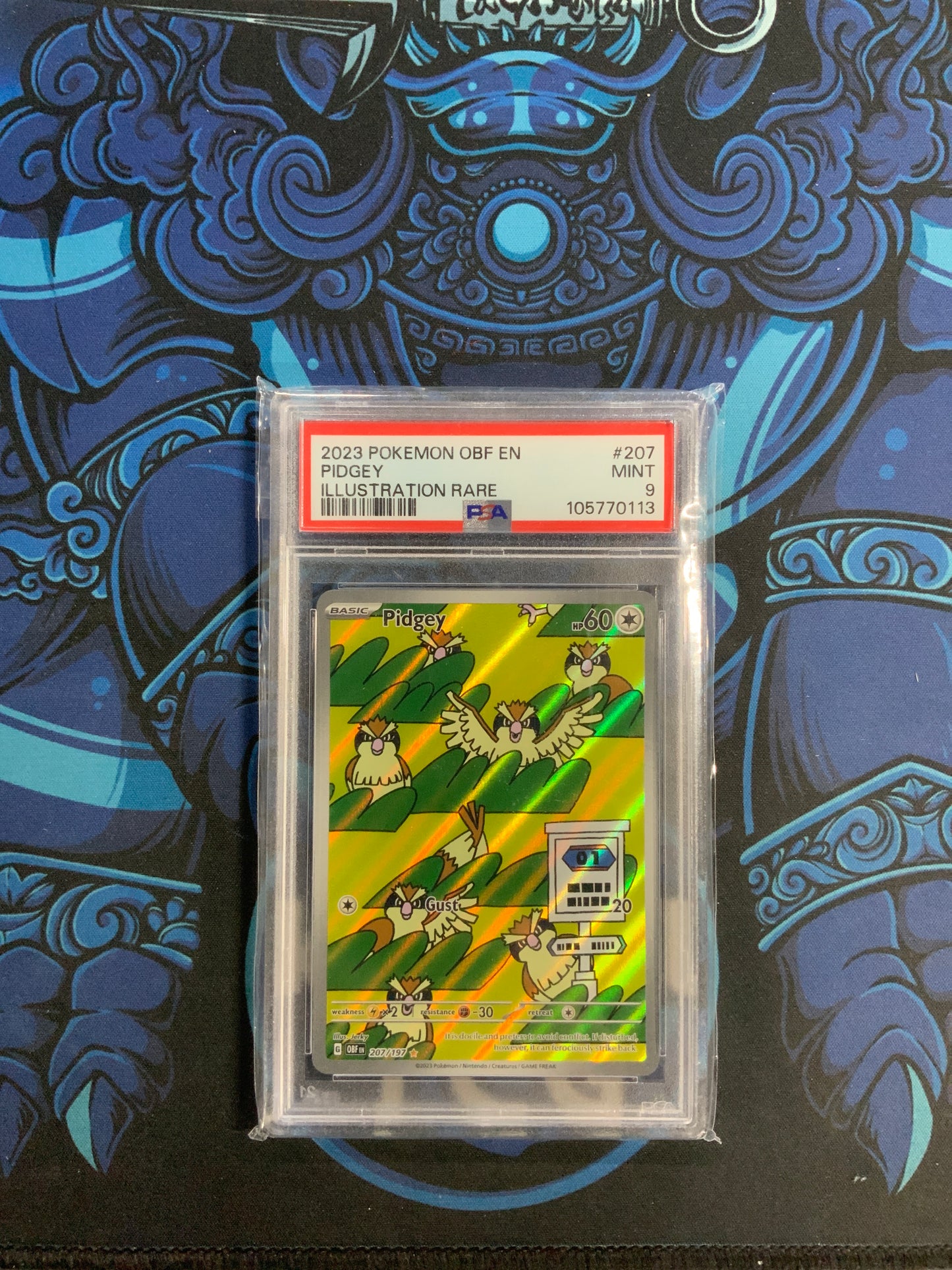 Pidgey Illustration Rare Obsidian Flame PSA 9 #207