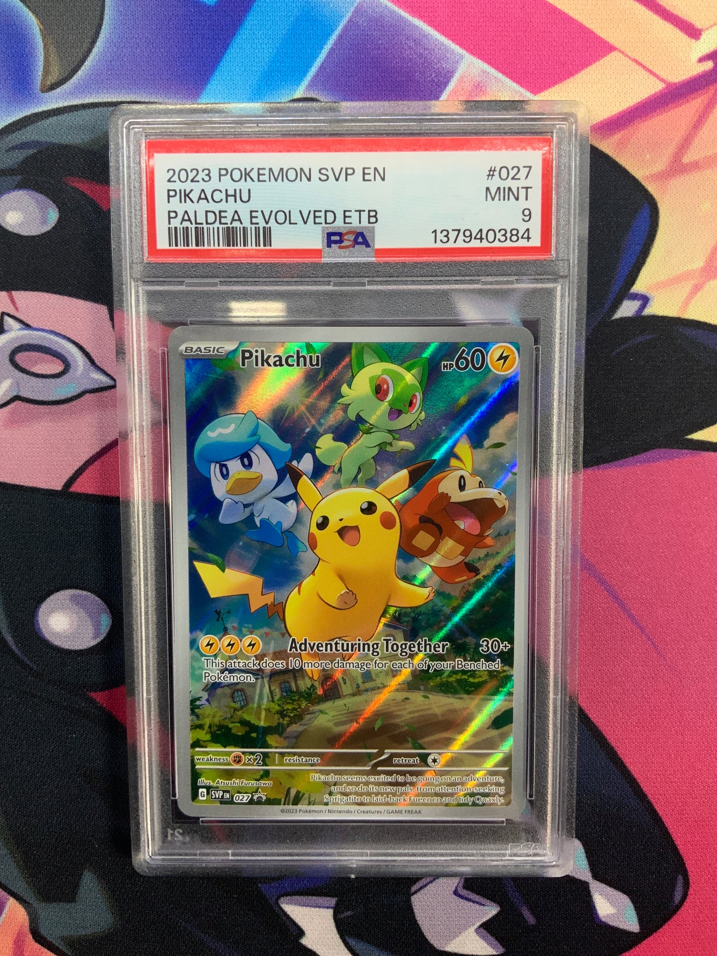 Pikachu - Paldea Evovled ETB - 027 - PSA 9