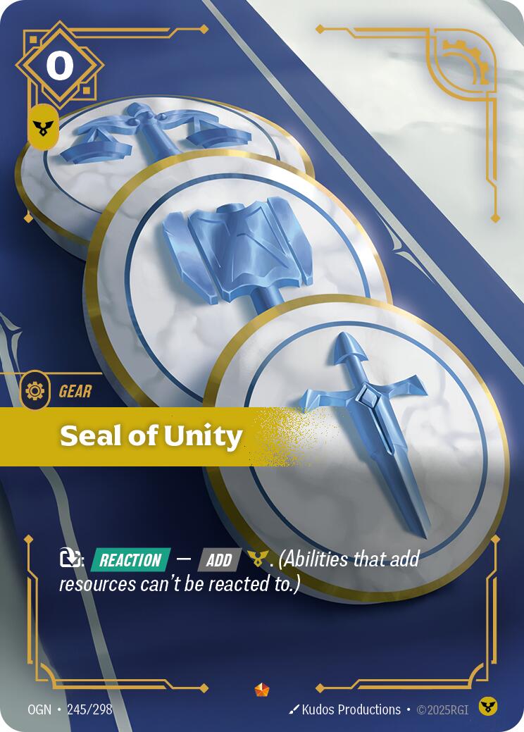 Riftbound Seal of Unity 3枚(EN/英語) Seal of Unity [OGN - 245/298] – KunaiGames