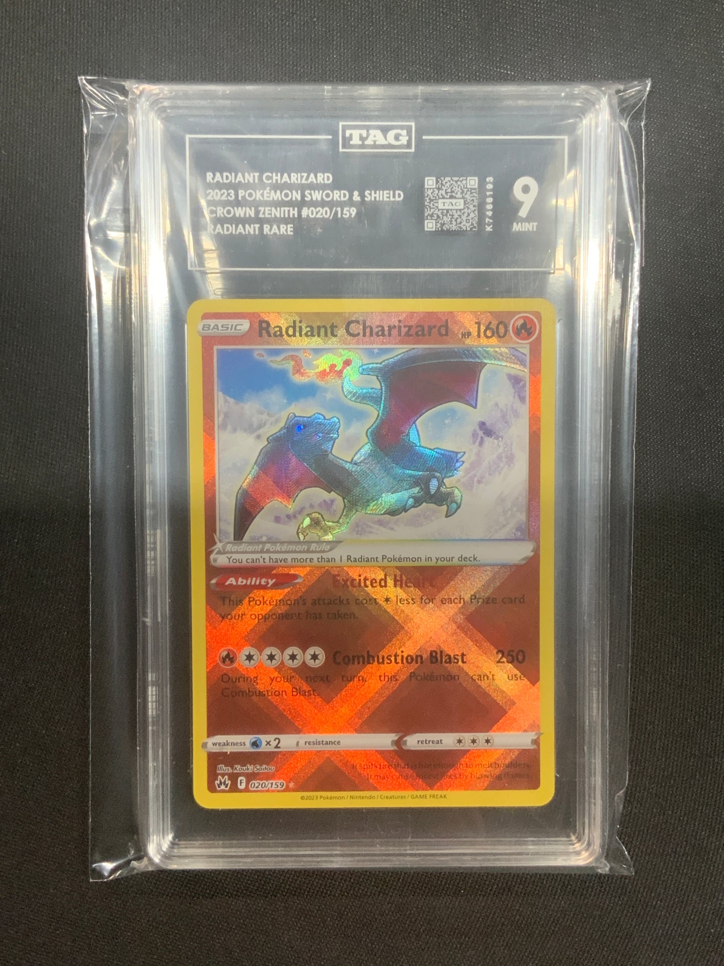Radiant Charizard Crown Zenith 020/159 TAG 9