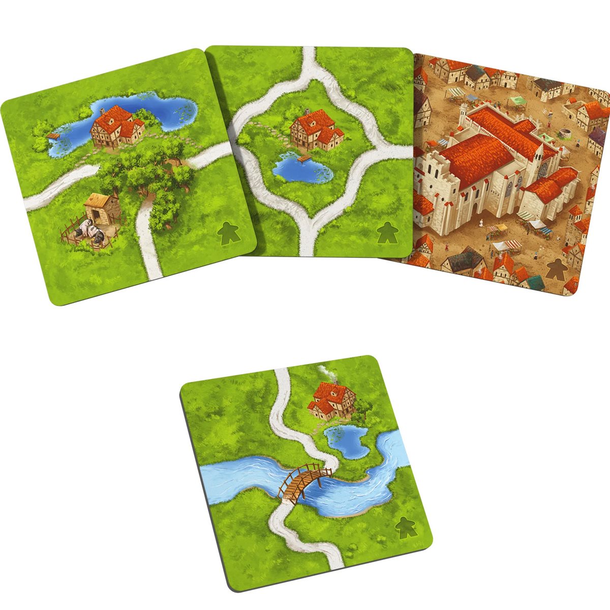 Carcassonne Inns and Cathedrals expansion land tiles