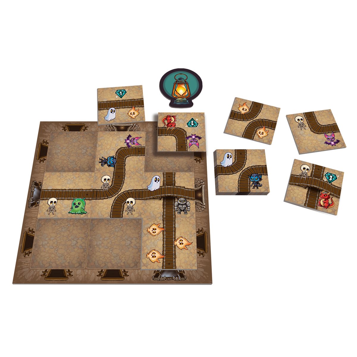 Ghosts Galore track tile gameplay setup