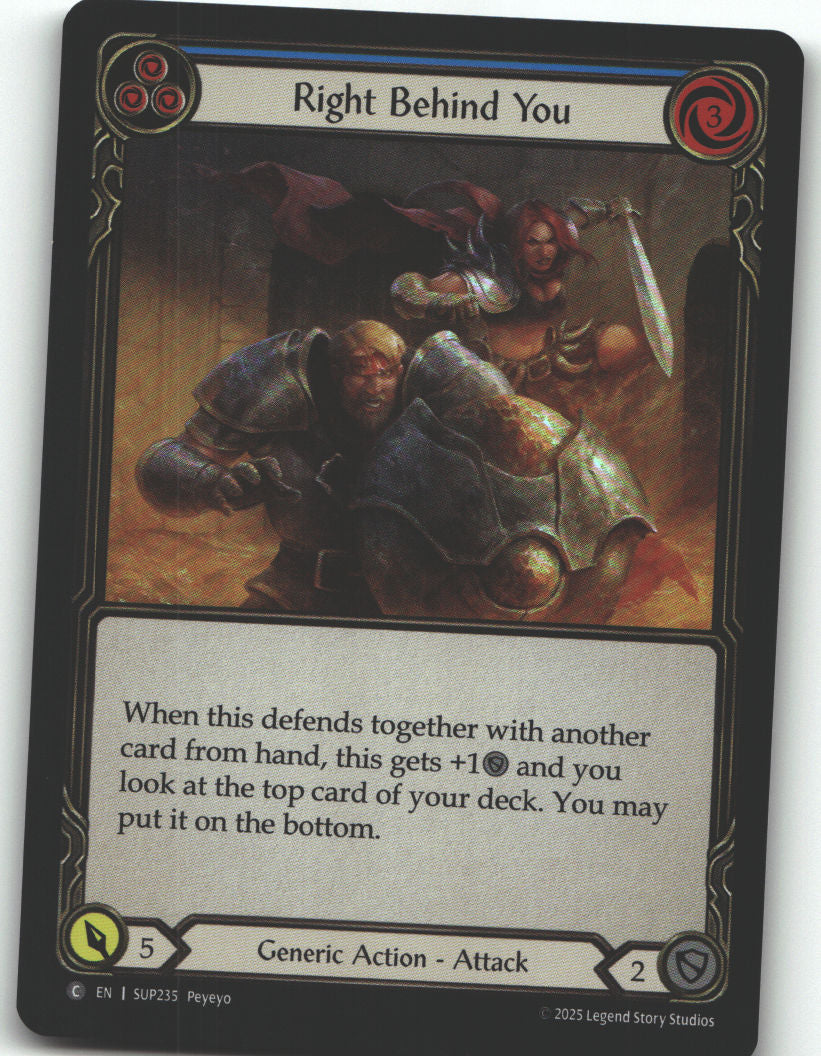 Right Behind You (Blue) | Near Mint / English / Rainbow Foil