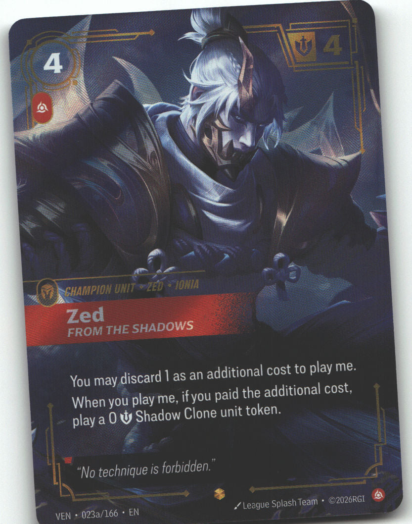 Zed, From the Shadows (Alternate Art)