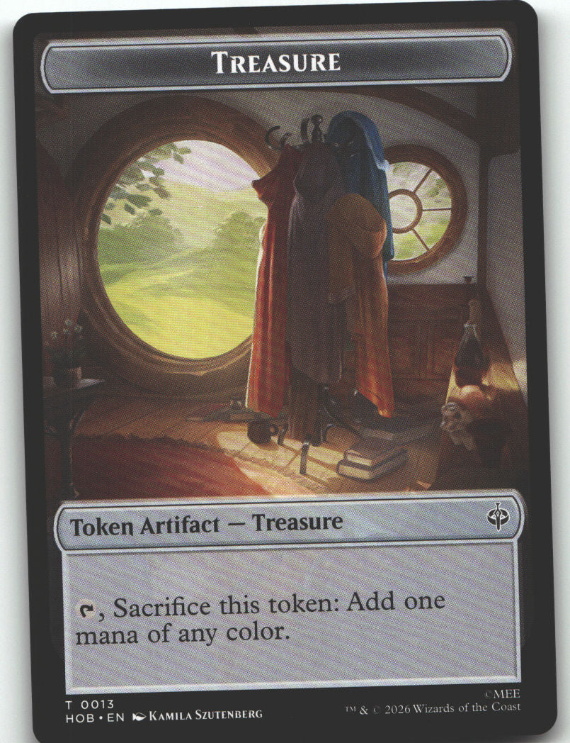 Human Soldier // Treasure (0013) Double-Sided Token