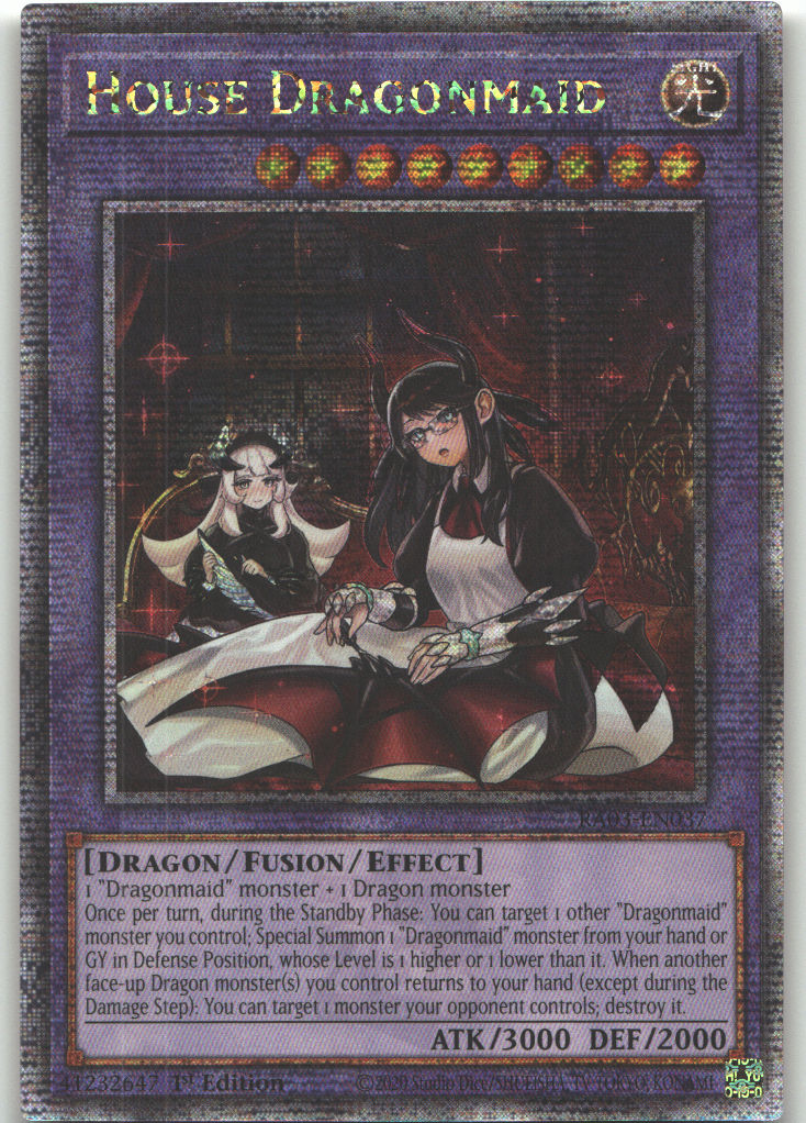 House Dragonmaid (Alternate Art) (Quarter Century Secret Rare)