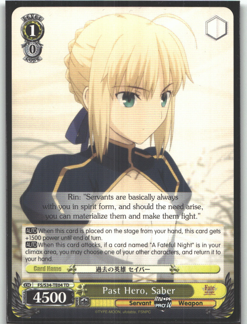Past Hero, Saber (TD)