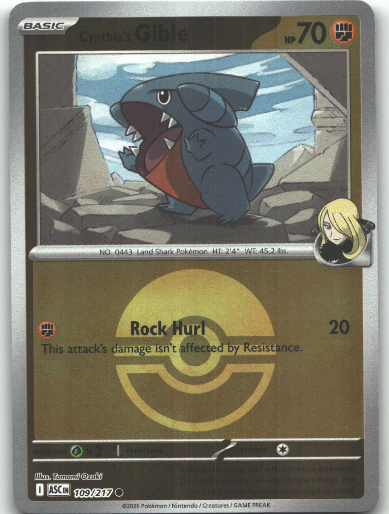 Cynthia's Gible (Poke Ball)