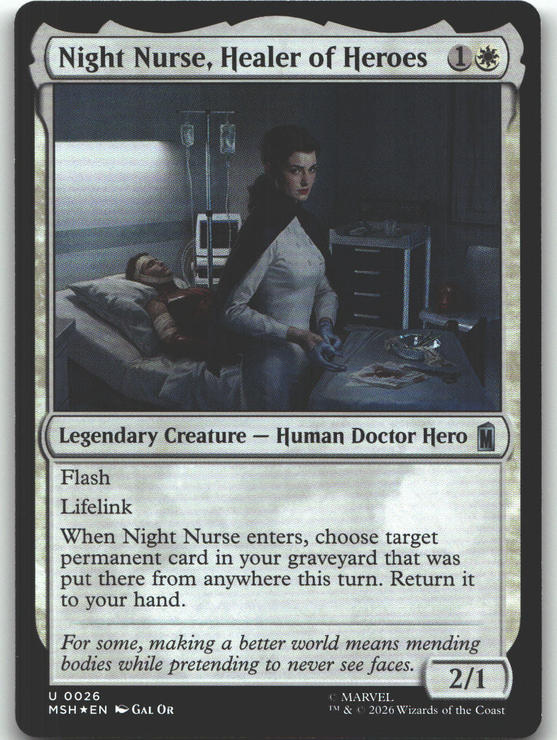 Night Nurse, Healer of Heroes