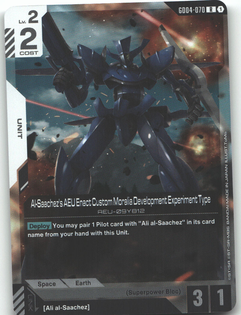 Al-Saachez's AEU Enact Custom Moralia Development Experiment Type
