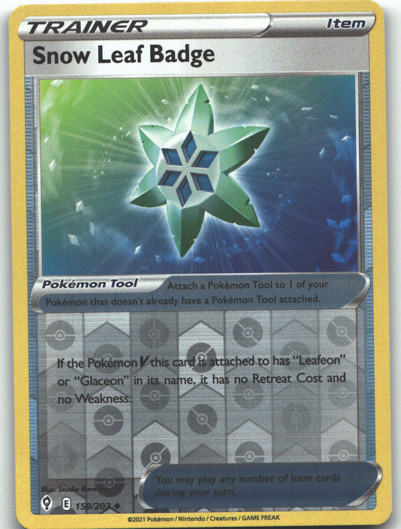 Snow Leaf Badge | Lightly Played / English / Reverse Holofoil