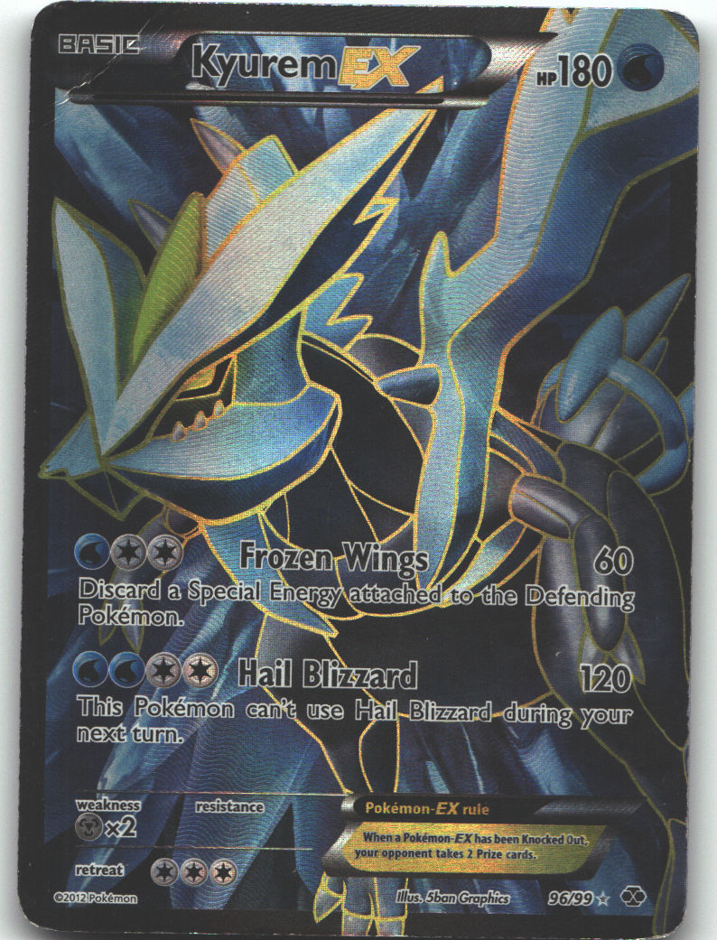 Kyurem EX (96 Full Art) | Damaged / English / Holofoil