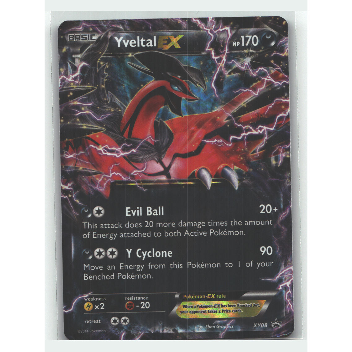 Yveltal EX - XY08 | Moderately Played / English / Holofoil