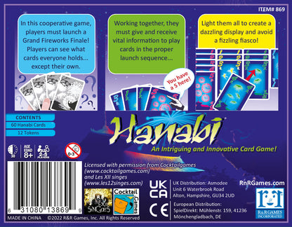 Hanabi English game box back