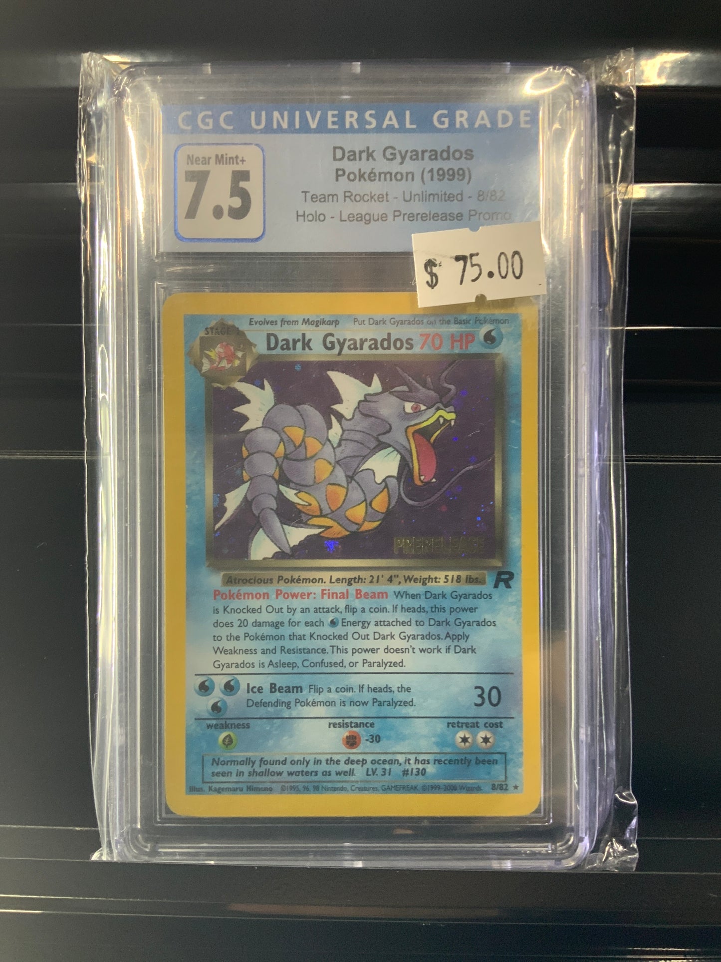 Dark Gyarados Team Rocket Prerelease CGC 7.5