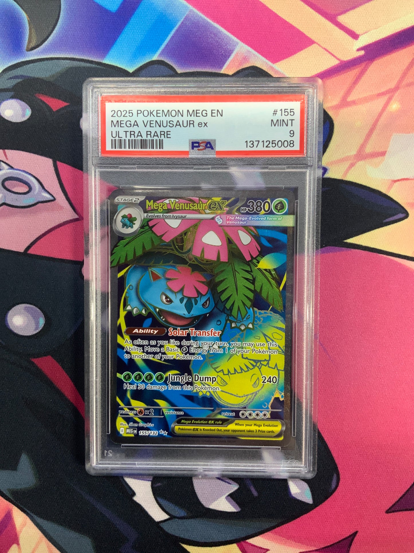 Mega Venusaur ex - Ultra Rare - 155 - PSA 9