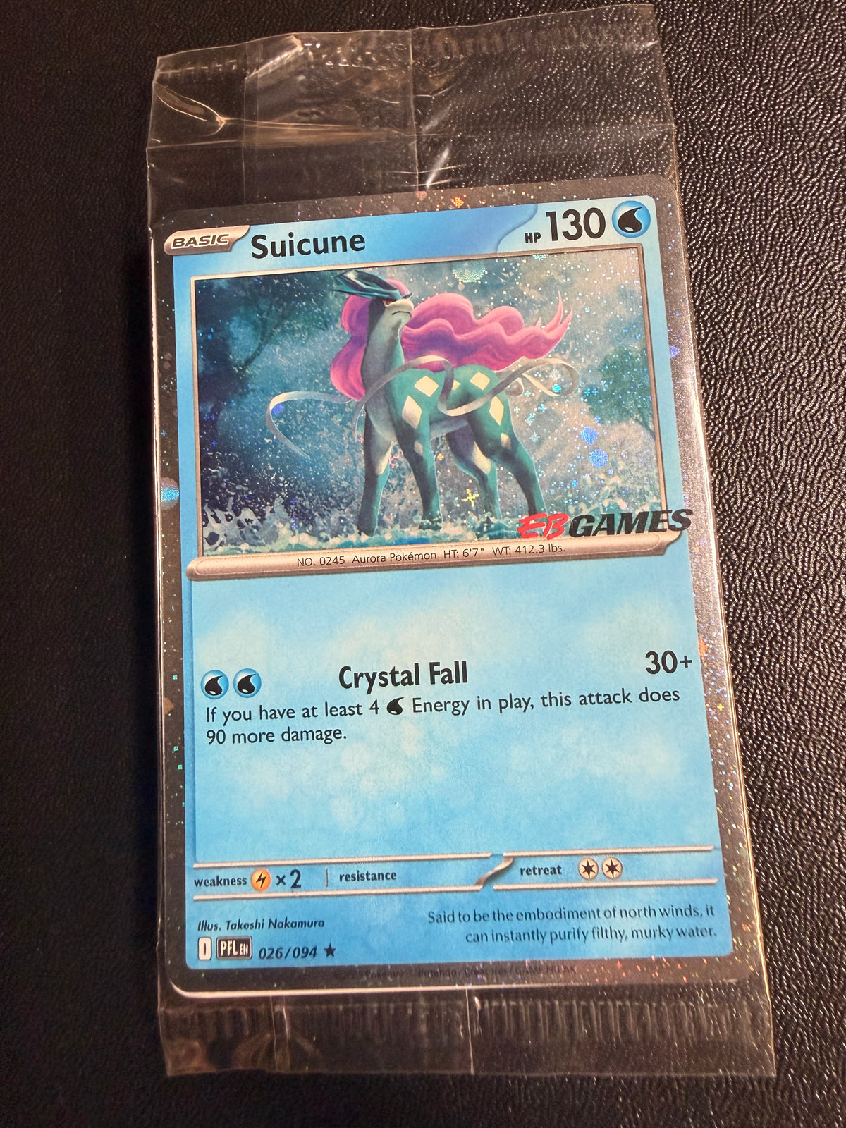 Suicune 026/094 EB Games Stamped Promo - Sealed