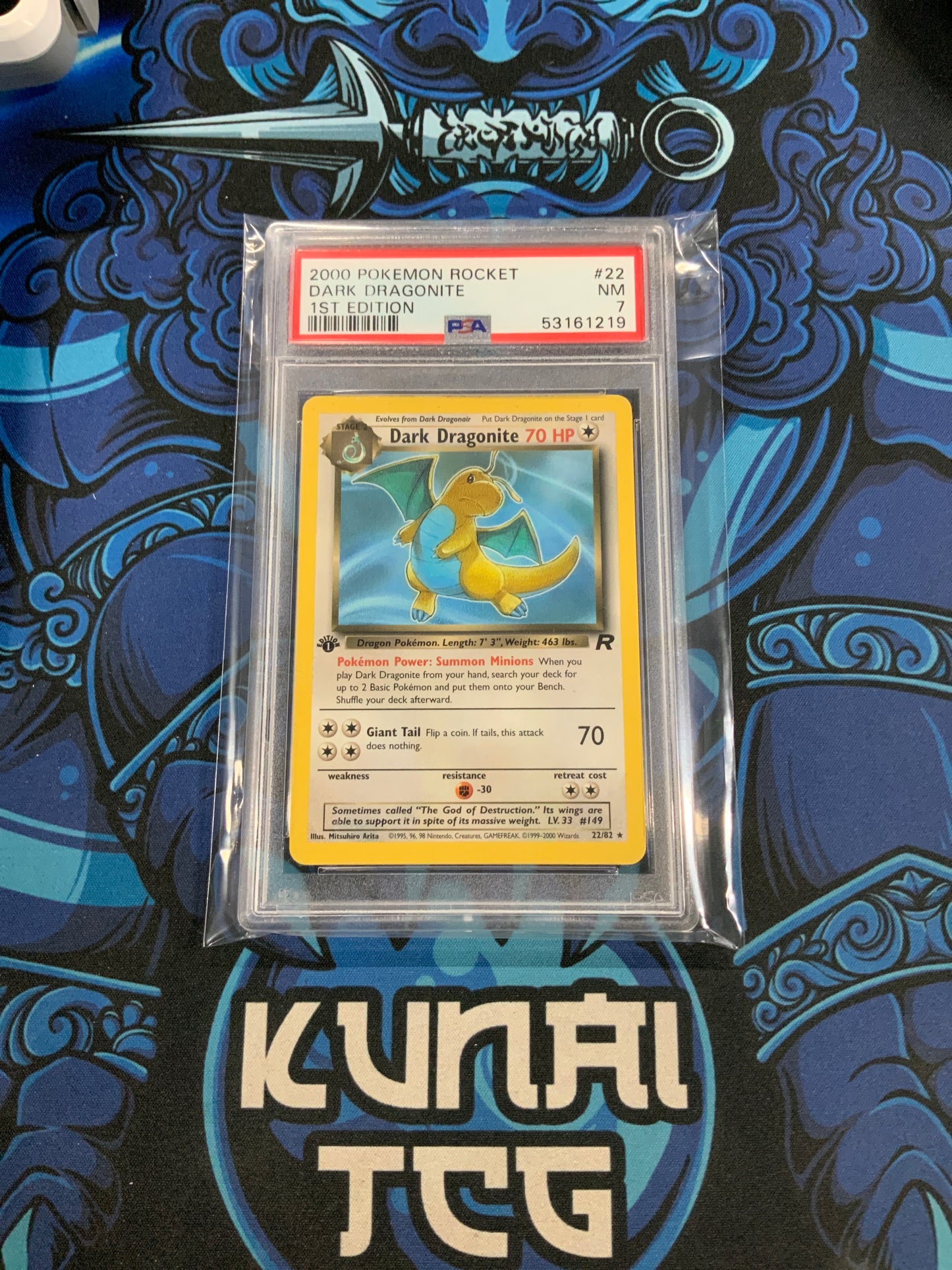 Dark Dragonite 1st Edition Rocket PSA 7