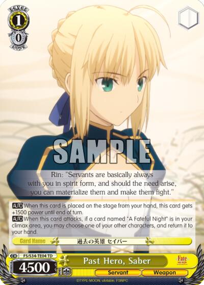 Past Hero, Saber (TD)