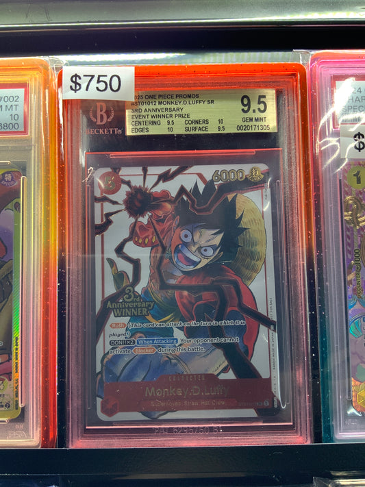 Monkey.D.Luffy 3rd Anniversary Winner BGS 9.5