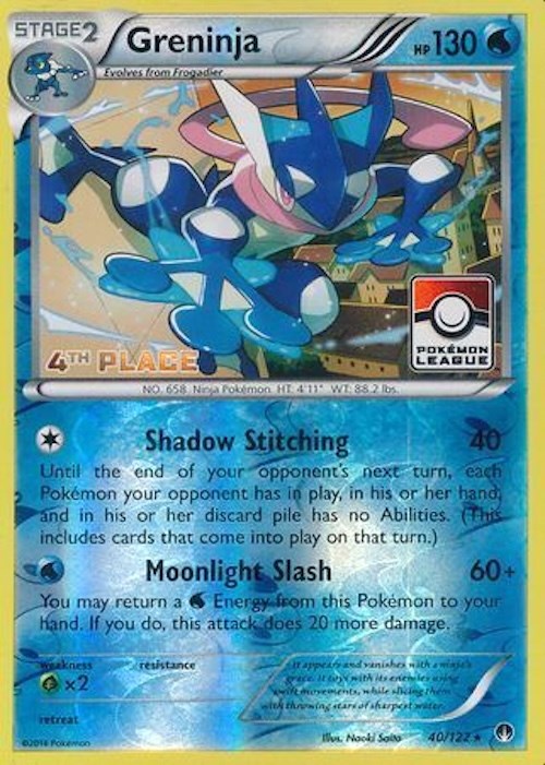 Greninja - 40/122 (Pokemon League) [4th Place]