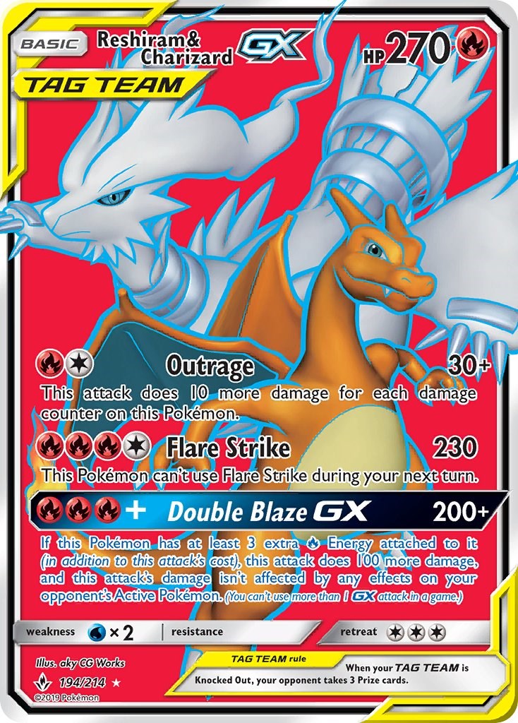 Reshiram & Charizard GX (Full Art)