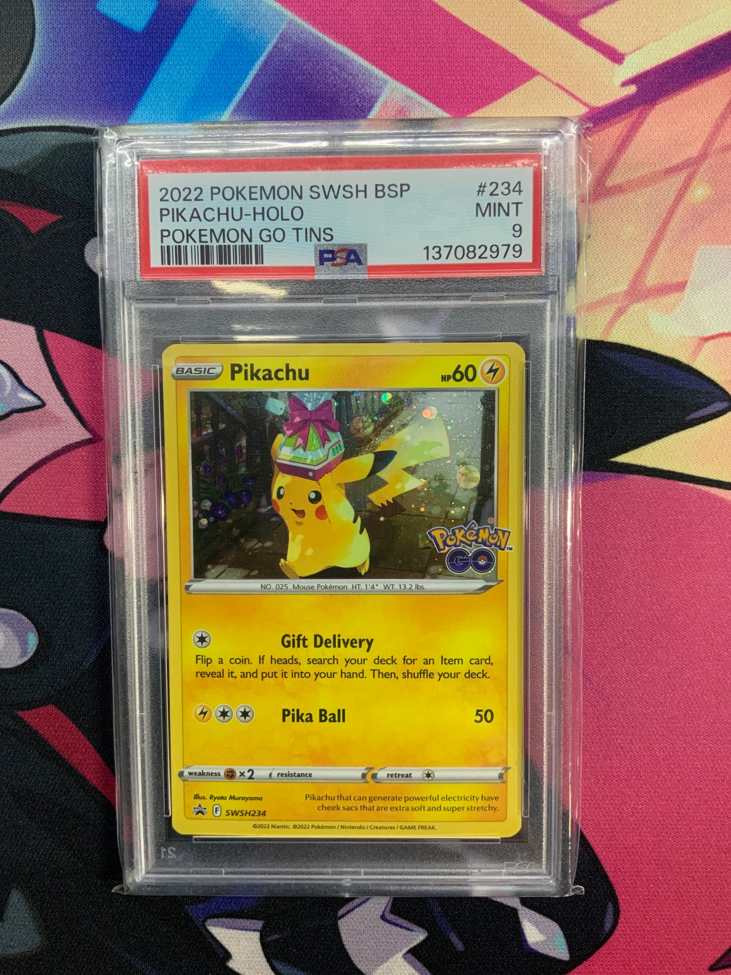 Pikachu - Pokémon Go Tins - 234 - PSA 9