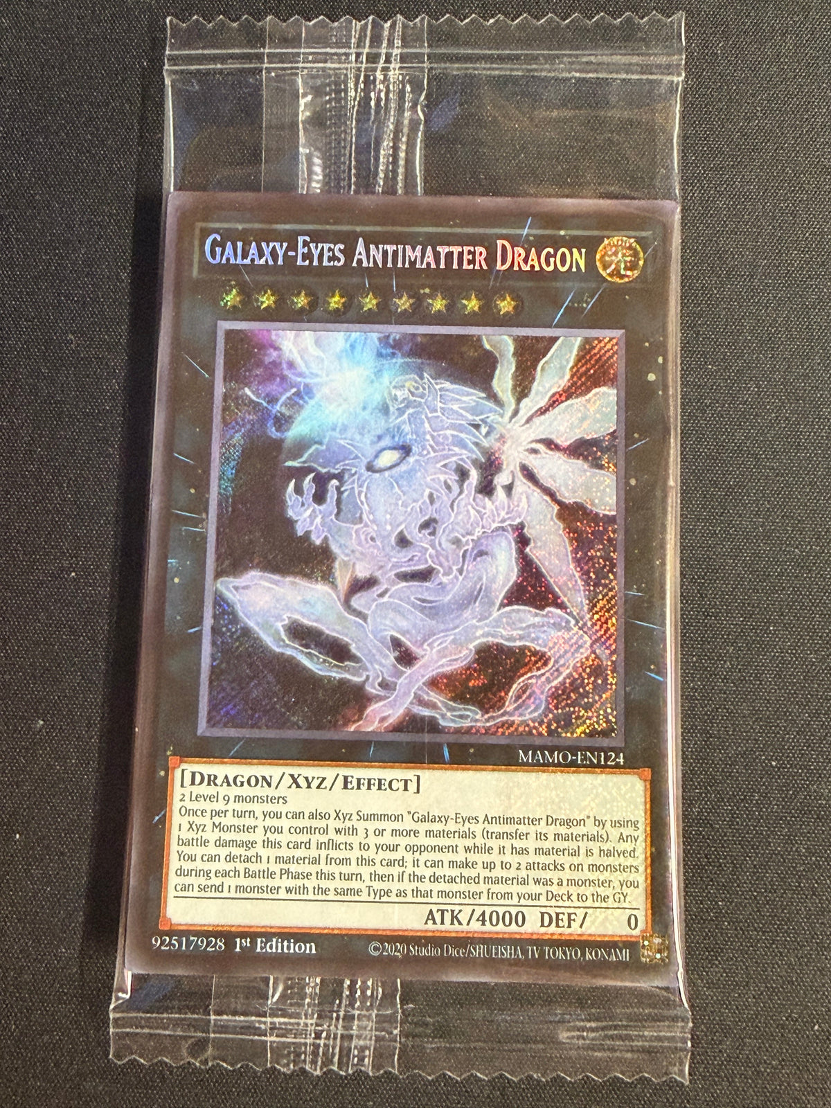 Galaxy-Eyes Antimatter Dragon MAMO-EN124 - Sealed Promo Pack