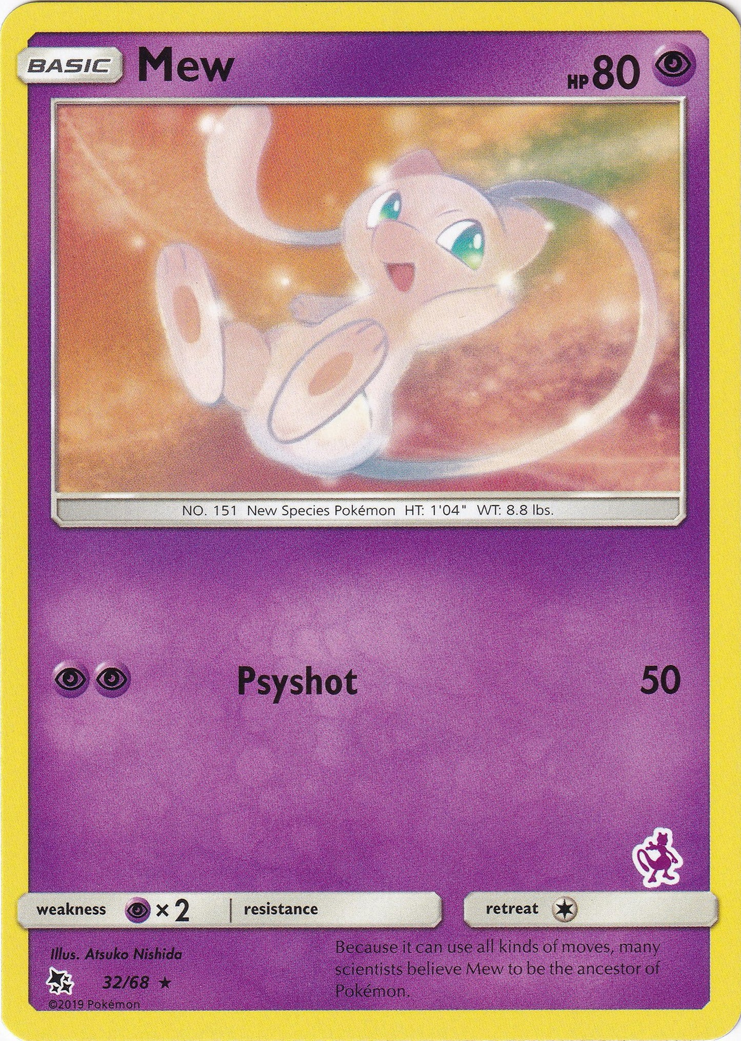 Mew - 32/68 (Mewtwo Stamped)