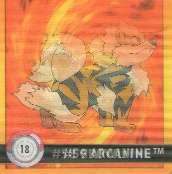 1999 Pokémon Artbox Action Flipz #18 Growlithe / Arcanine – Premier Edition
