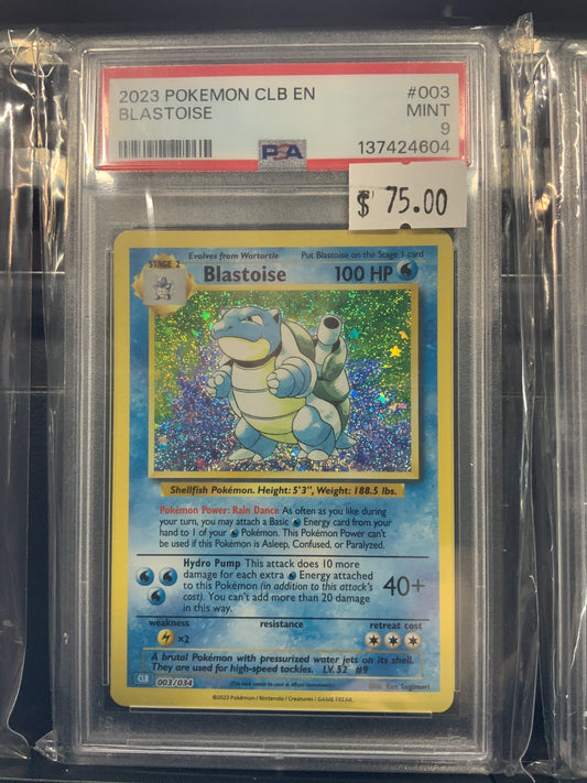 Blastoise CLB Trading Card Game Classic 003/034 PSA 9