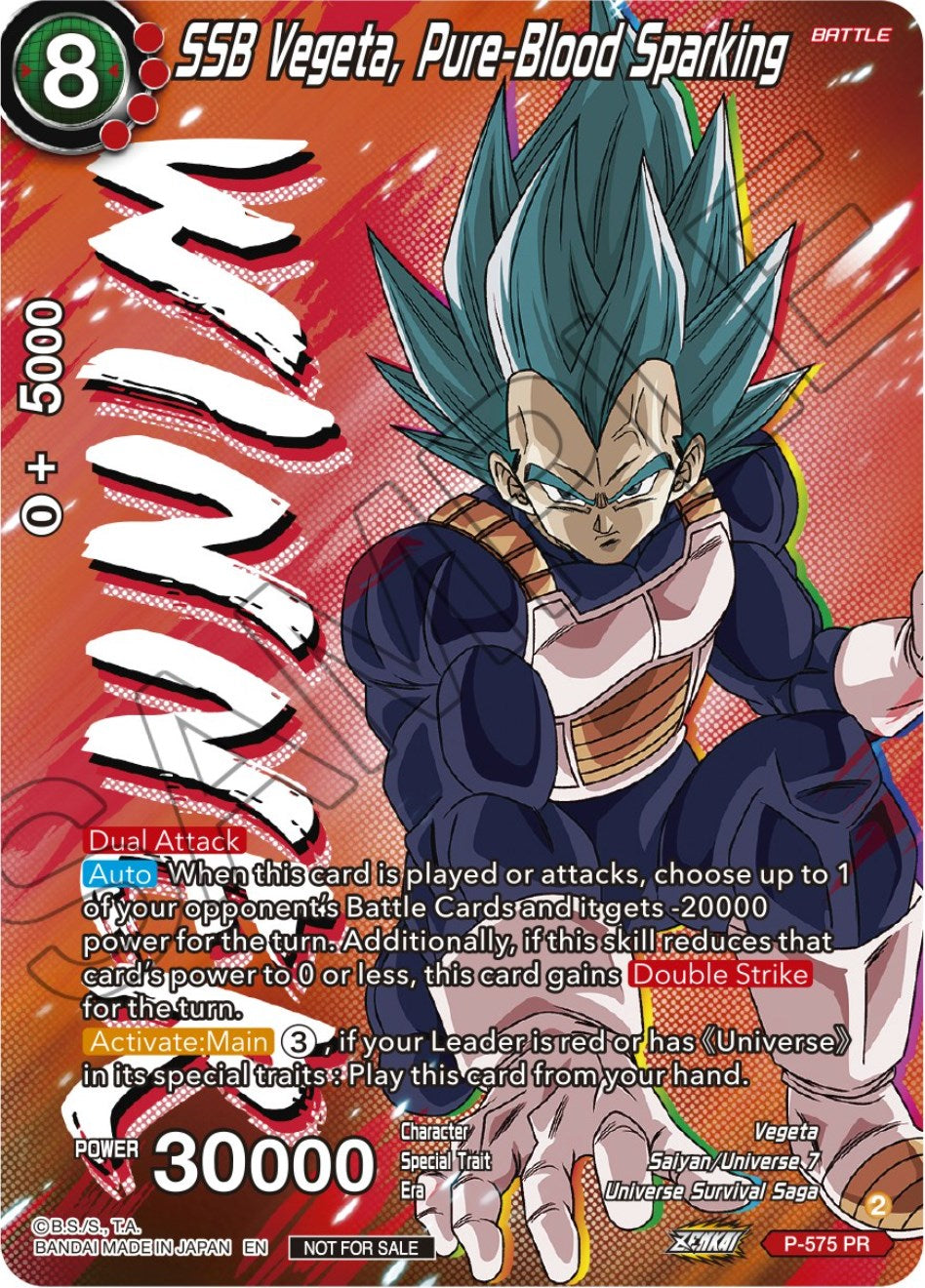 SSB Vegeta, Pure-Blood Sparking (Zenkai Series Tournament Pack Vol.7) (Winner)