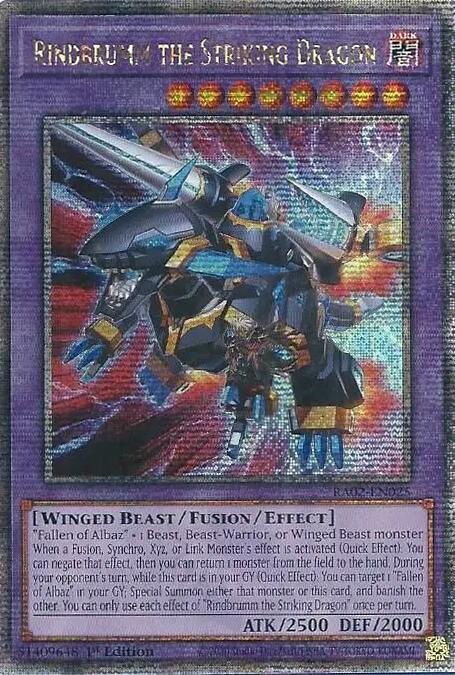 Rindbrumm the Striking Dragon (Quarter Century Secret Rare)