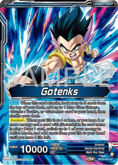 Gotenks // SS3 Gotenks, Power of the Strongest Rookie (SLR) (Back)