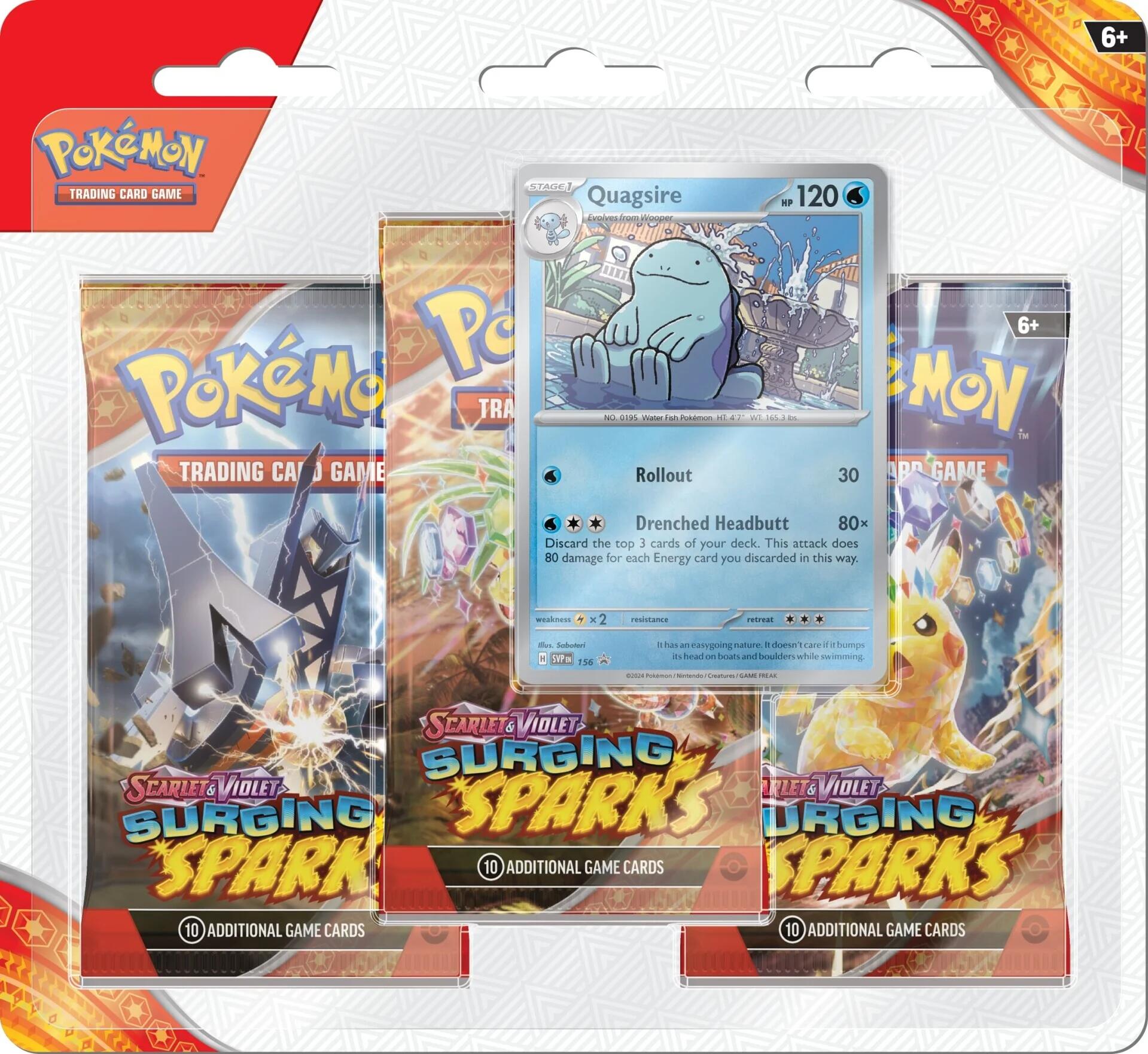 Surging Sparks 3 Pack Blisters [Quagsire]