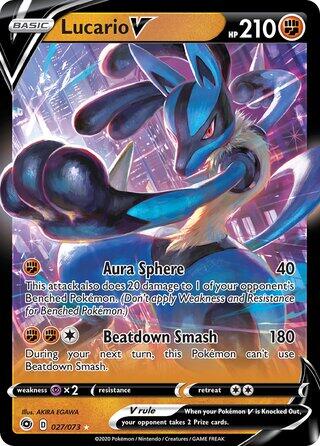 Lucario V - 027/073 (Non-Holo)