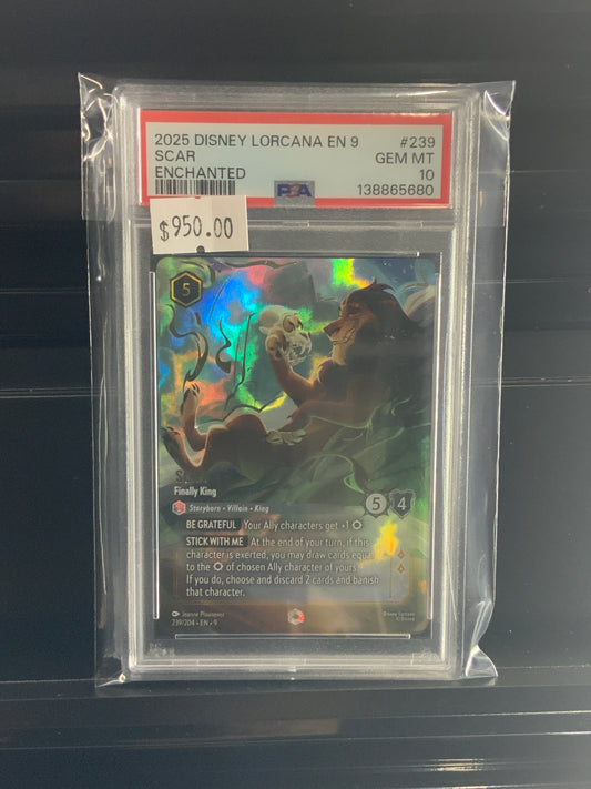 Scar Disney Lorcana Enchanted PSA 10