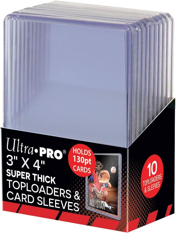 Ultra Pro 3" X 4" Super Thick 130PT Toploader 10ct