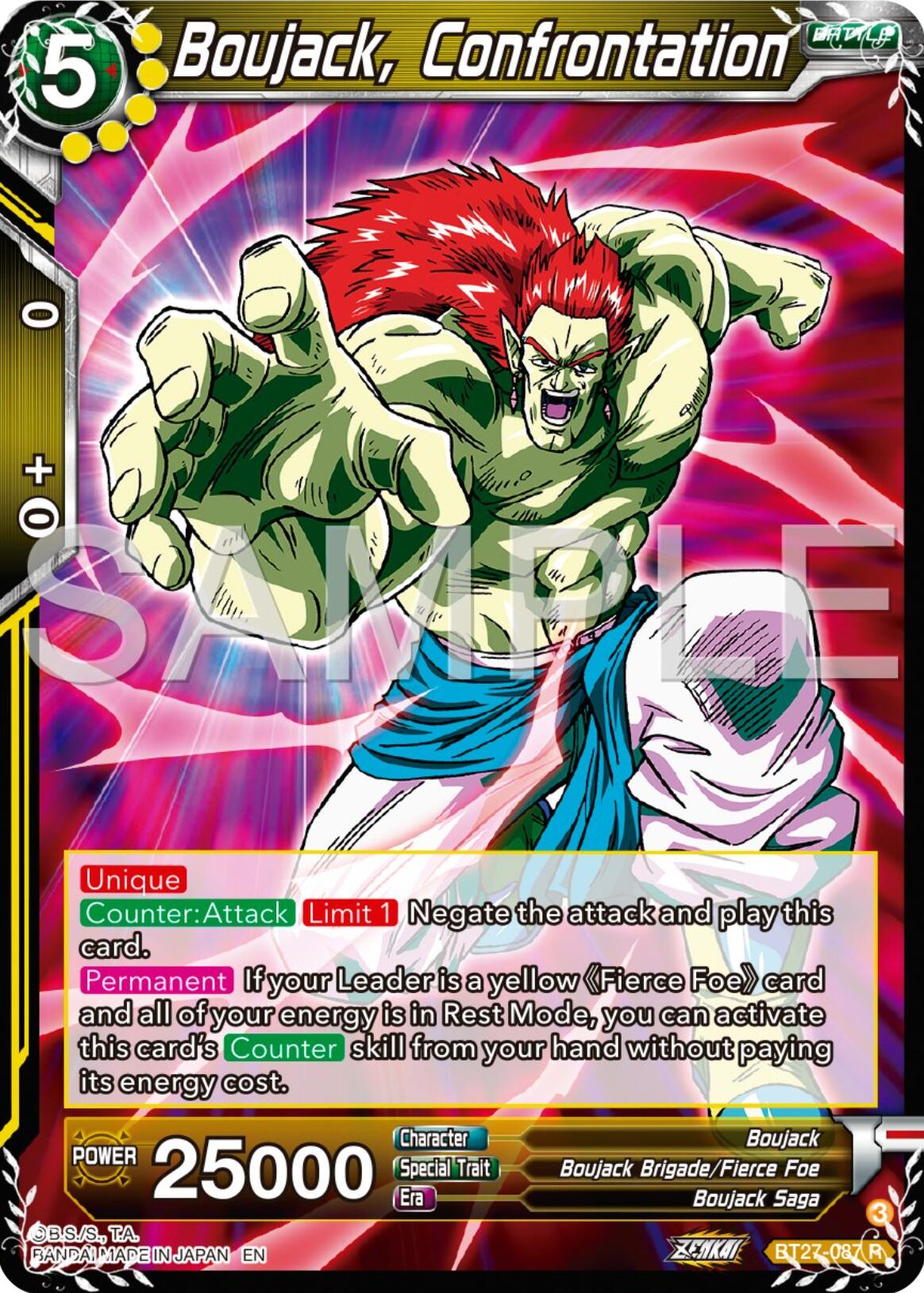 Boujack, Confrontation