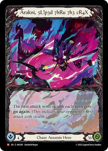 Arakni, 5L!p3d 7hRu 7h3 cR4X (Extended Art)