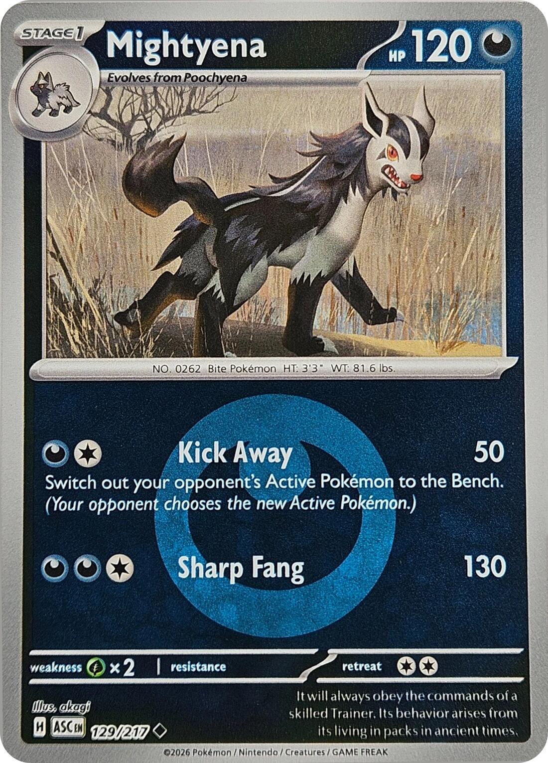 Mightyena - 129/217 (Energy Symbol Pattern)