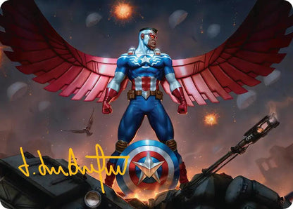 Captain America, Wings of Freedom Art Card (2/45) (Gold-Stamped Signature)