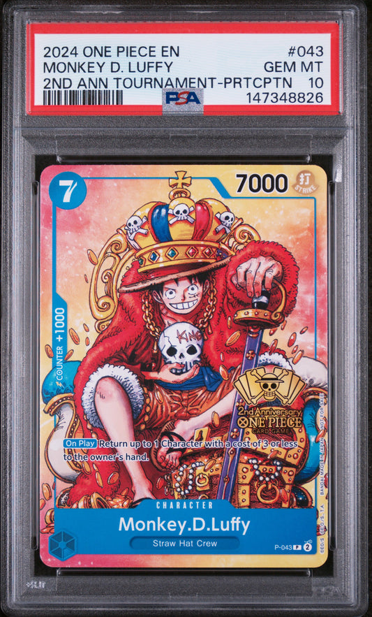 Monkey.D.Luffy (2nd Anniversary Stamped Promo) [OP-PR - P-043]