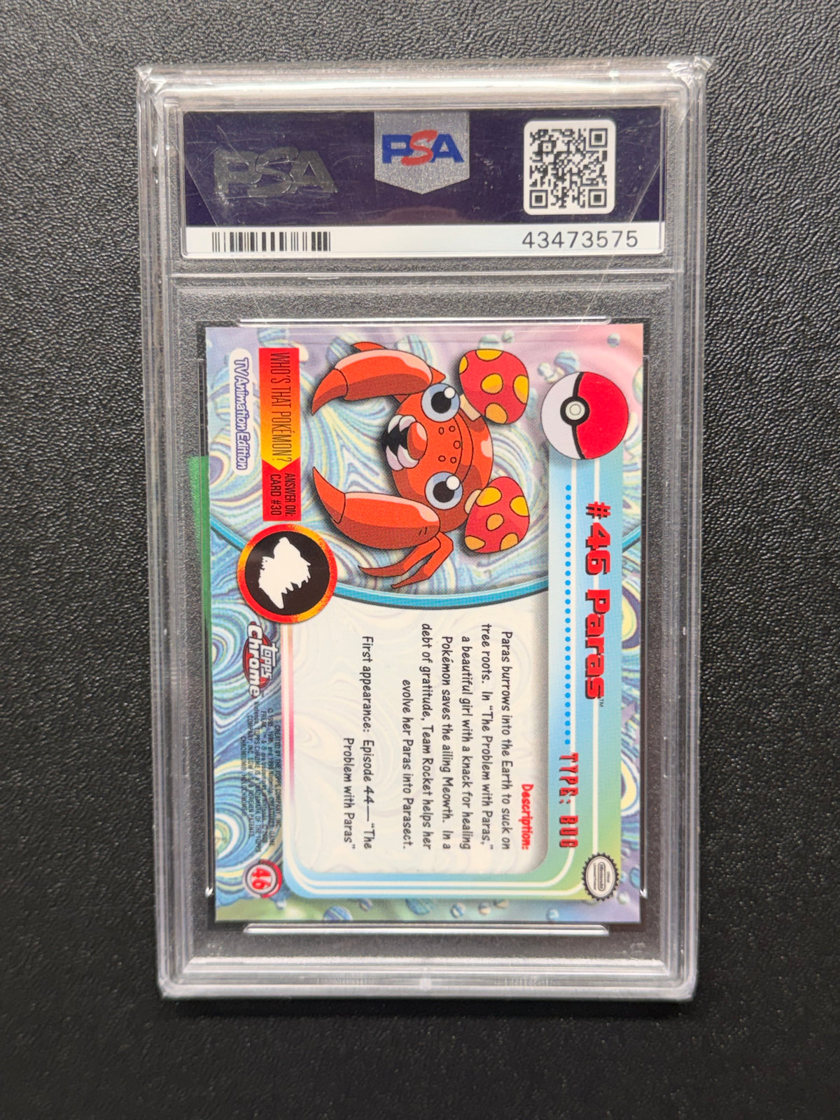 2000 Topps Chrome Pokemon TV Paras #46