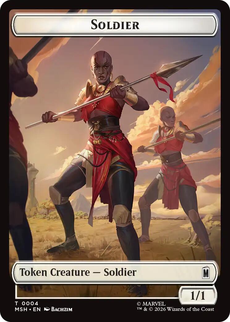 Soldier // Insect Double-Sided Token