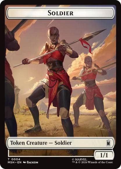 Soldier // Insect Double-Sided Token
