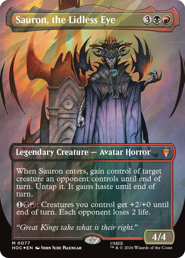 Sauron, the Lidless Eye (Borderless) (Surge Foil)