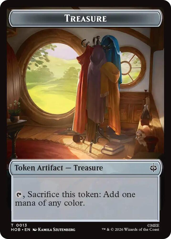 Human Soldier // Treasure (0013) Double-Sided Token (Back)