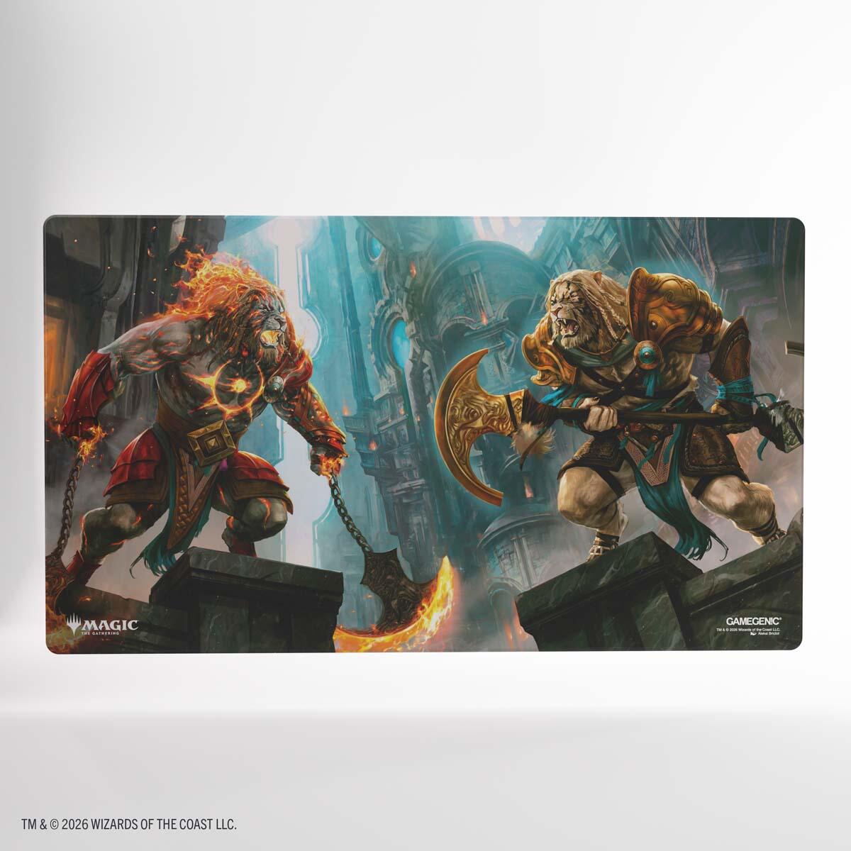 Magic: The Gathering Reality Fracture Shiny Playmat - Ajani, Path of Vengeance/Ajani, Counter Attack Leader