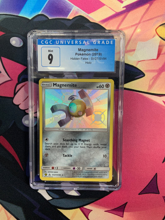 Magnemite - Hidden Fates - SV27/SV94 - CGC Mint 9